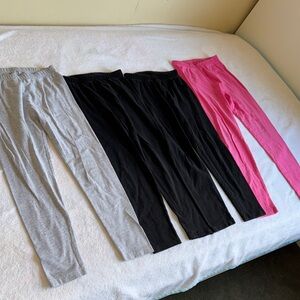 Kids Leggingsbundle- Black, Gray, and Pink